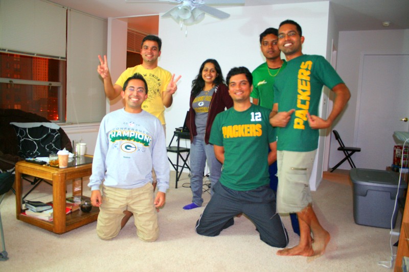 Packer Fans on Super Bowl day