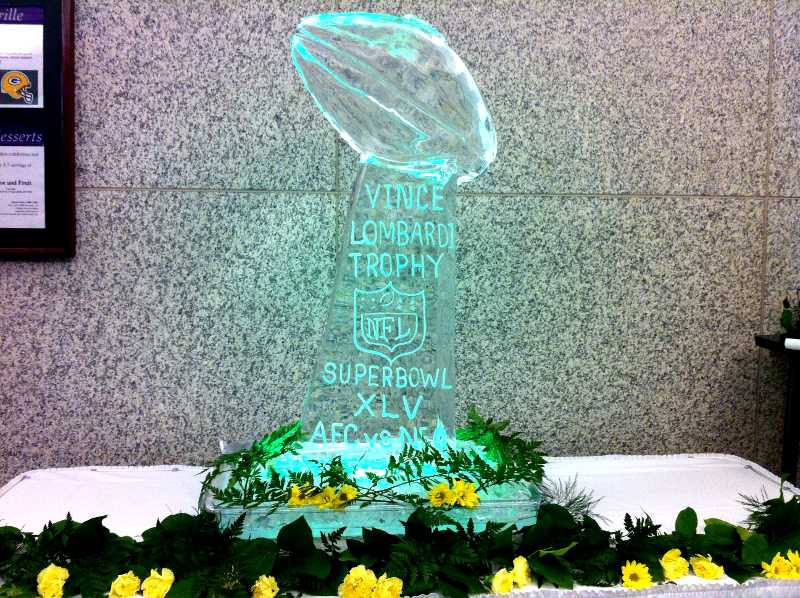 Northwestern Mutual Superbowl XLV celebration - Vince Lombardi Ice Trophy